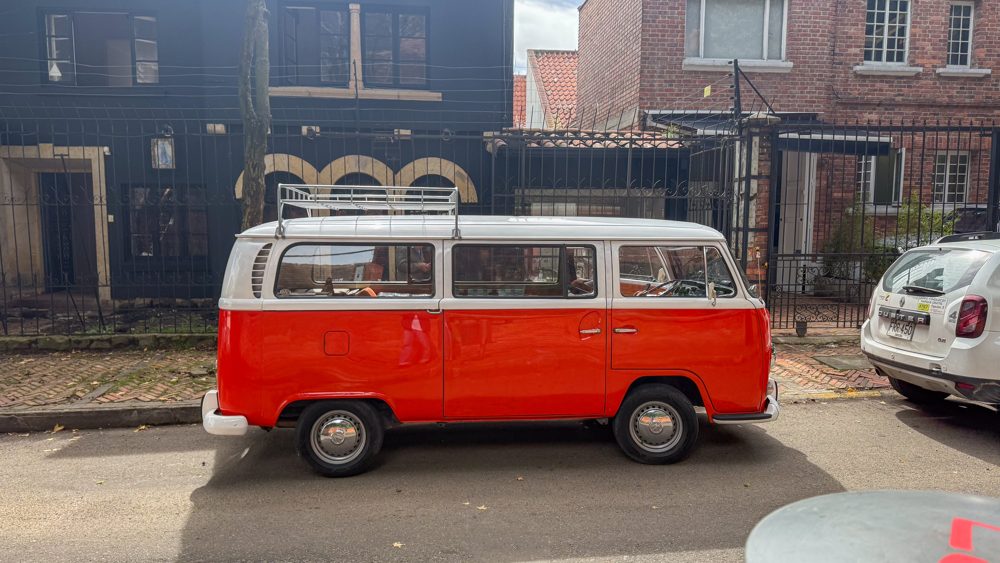 An old van parked in the sun