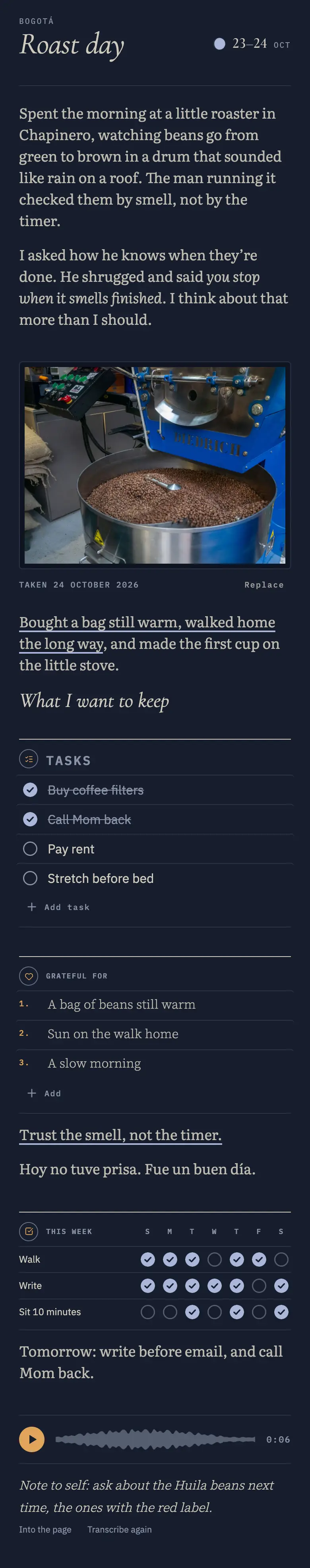 A page in Lucid, drawn by the Haumm app